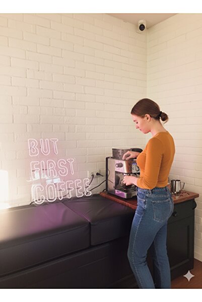 But First Coffee neon led yazı