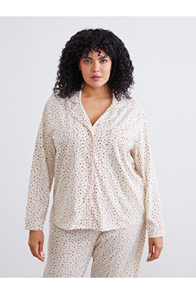 LC Waikiki Plus Size Floral Women's Pajama Set