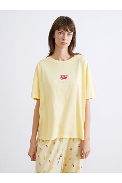 LC Waikiki Crew Neck Printed Women's Pajamas Set