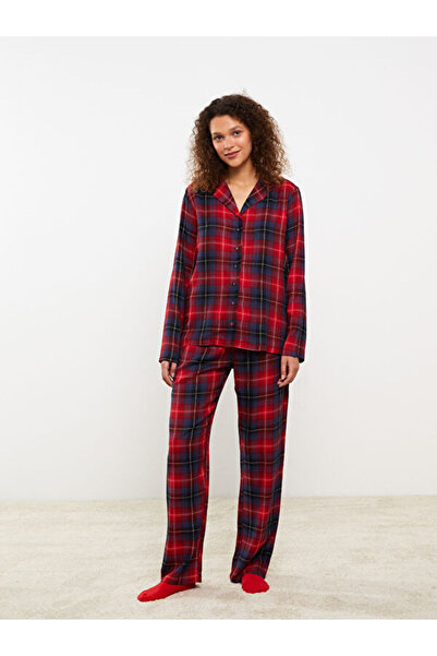 LC Waikiki New Year's Themed Long Sleeve Women's Pajamas Set