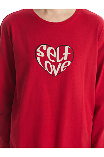 LC Waikiki Crew Neck Printed Women's Pajamas Set