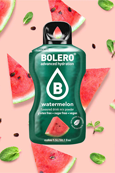 Bolero Watermelon Flavored Hydration Drinks (12 Sticks) - Advanced Hydration Drink Watermelon (12 Sticks)