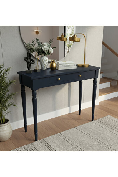 Wooding Mobilya 80 Cm Masif Tornalı Lacivert Dresuar