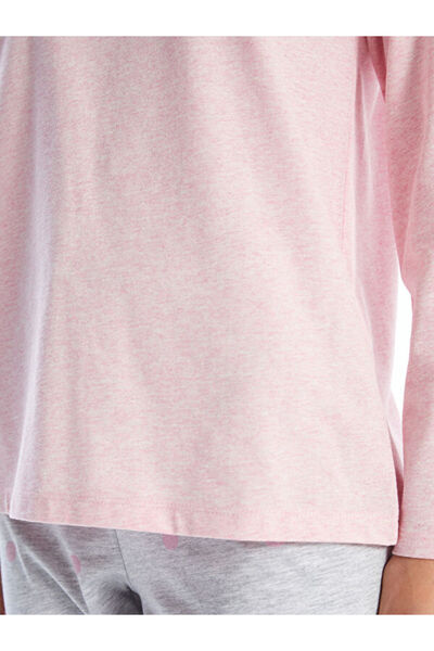 LC Waikiki Crew Neck Plain Long Sleeve Women's Pajama Set