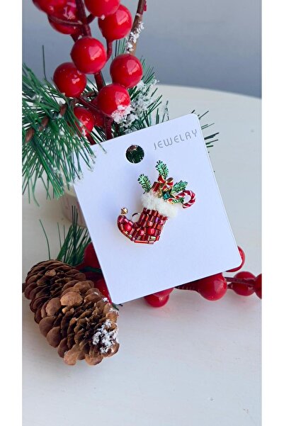 Enfes Takı Özel tasarım yılbaşı temalı çorap broş