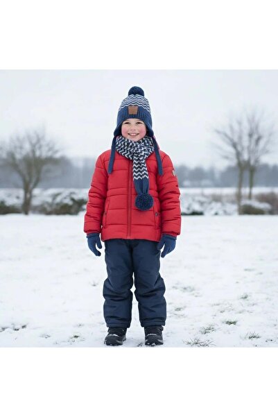 Kitti Erkek Çocuk Atkı Bere Eldiven 4-8 yaş