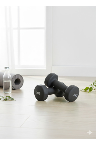 HEPİTOP Vinly Neoprene Kaplamalı Döküm Demir Dambıl Estetik Soft Pilates Fitn...