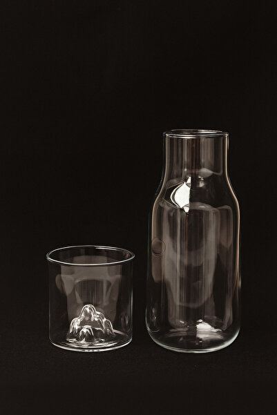 AENLINE HOME Cam Sürahi ve Bardak Seti 2 Parça – Şık, Modern ve Minimalist Ta...