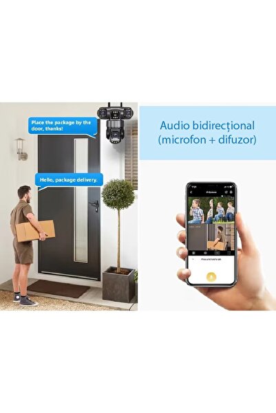 SUPER TRENDS SUPER TRENDS® 12MP Triple WiFi Surveillance Camera, 6K, PTZ, 10X Zoom, Color Night Vision