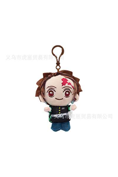 synshop Demon Slayer Tanjiro Kamado Anime Manga 12cm Plush Keychain Toy Bag Ornament Charm Gift