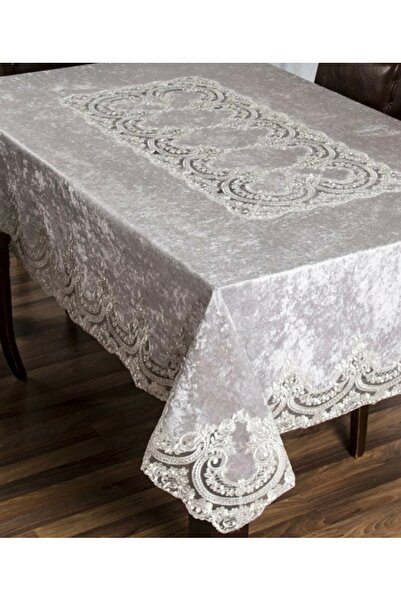 Madamca Alive Kadlfe 160*220 Lux French Lace Tablecloth Gray