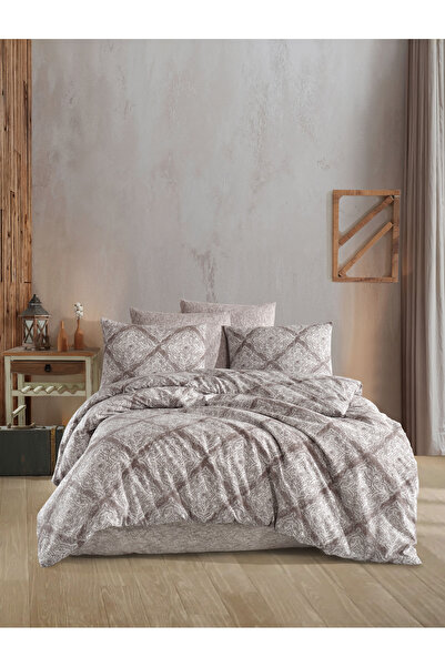 PERLE MAİSON PERLEMAİSON TEK KİŞİLİK RANFORCE NEVRESİM TAKIMI 'İSABELLE KAHVE'