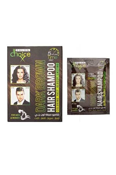 Salon Choice شامبو صبغ الشعر البني للرجال والنساء