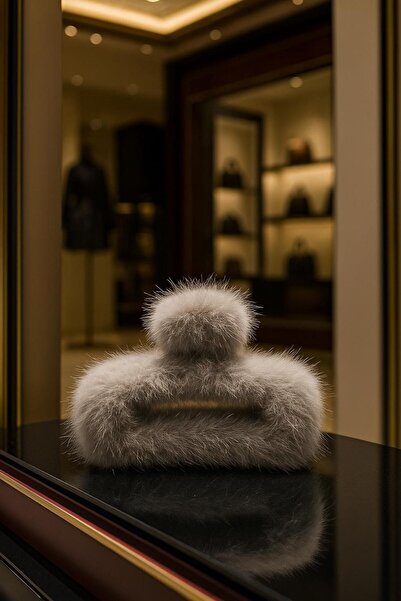 BALIENTE Siva Mekane teksture Pliš ženska kopča