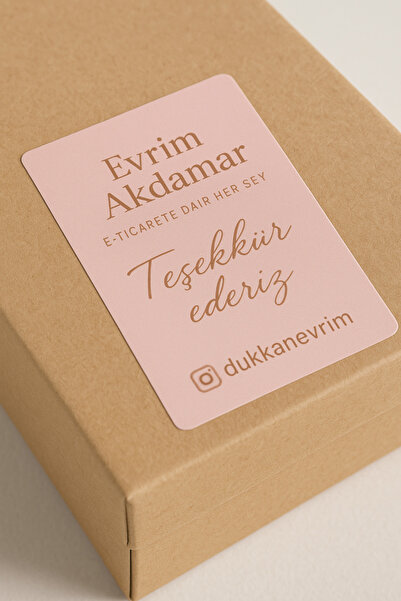 EVRİM AKDAMAR 5*8 Kişiye Özel Çıkartma | Logo–Marka–Teşekkür Sticker ( Bu Sip...