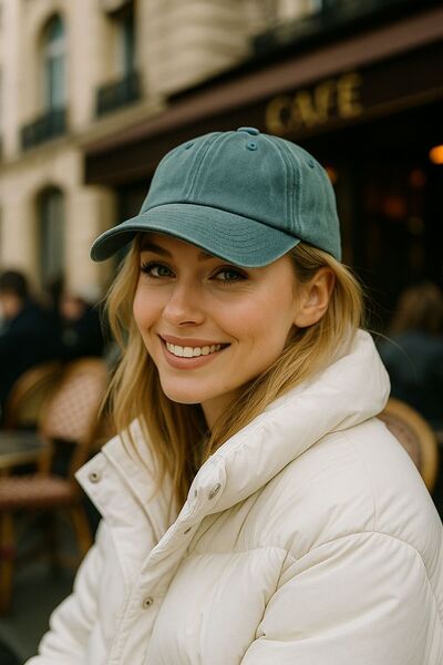 BALIENTE Pălărie pentru femei din bumbac kaki învechit