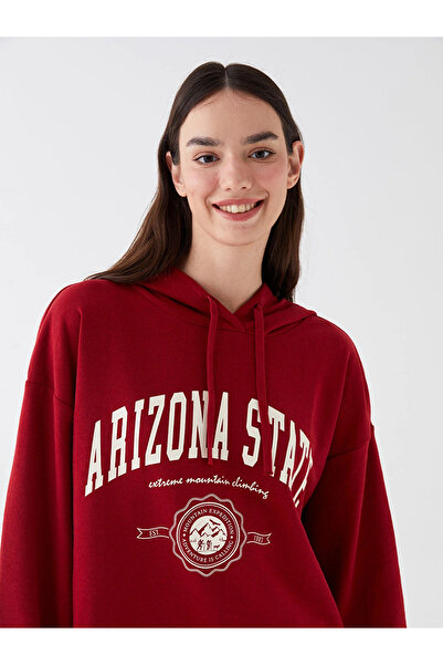 LC Waikiki Hanorac pentru femei LCW Vision Red cu imprimeu supradimensionat