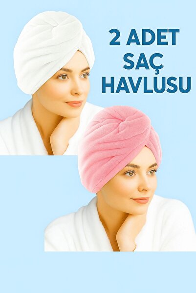 Mela Home Pachet de 2 prosoape pentru păr/prosoape pentru oaspeți, cu uscare rapidă, cu nasturi, textura moale din microfibră - Prosoape pentru oaspeți