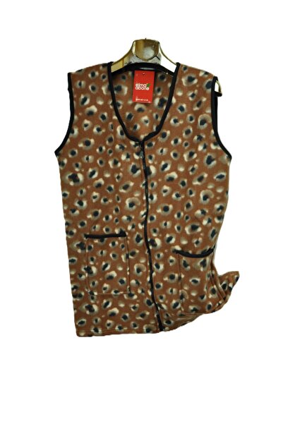 elma abone New Season Plus Size Zippered Fleece Vest