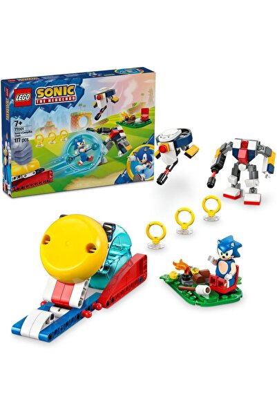 LEGO Sonic the Hedgehog – Campfire Clash (77001), 4 minifigures, golden rings & Chaos Emerald, for
