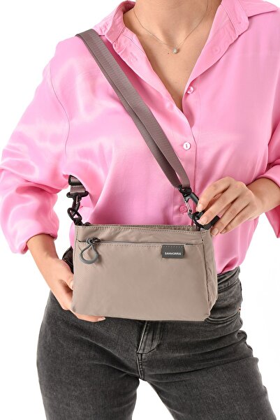 RKY SERENITY Sanmorris Women's 3-Compartment Parachute Fabric Adjustable Crossbody Bag