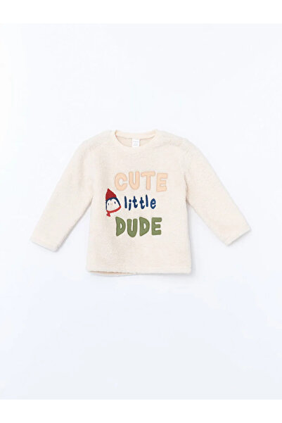 LC Waikiki Lcw Baby Beige Crew Neck Baby Boy Pajamas Set