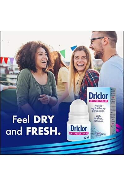 Driclor Roller Antiperspirant 20 ml, Unisex, Fragrance-Free
