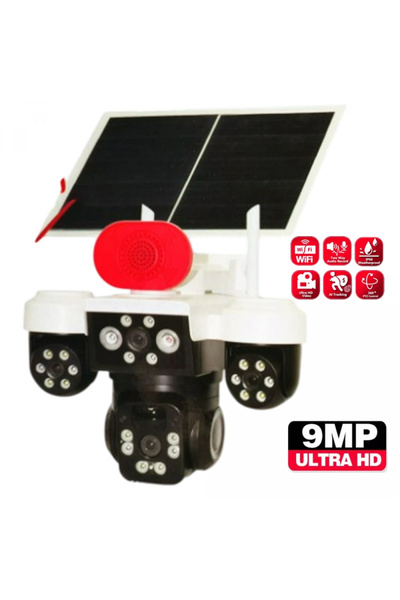 jetucuzal Apronx APX-WP296 9MP 3.6mm Güneş Panelli Solar Wi-Fi Akıllı Kamera