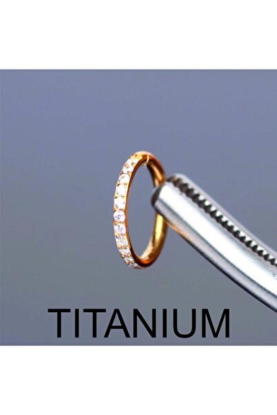 Rupen Kraft Yüksek Kalite G23 Titanium Titanyum Altın Zirkon Su Taşı 8mm x 1....