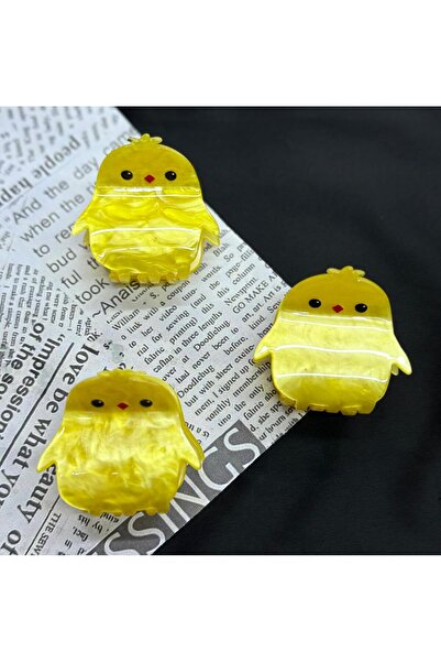 Madam Nora مشبك شعر من الأكريليك الشفاف على شكل فرخ |   مشبك ماندال لطيف