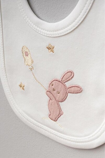 Bebitof 100% Cotton Hugging Teddy Bear Rabbit Patterned 5-Piece Newborn Hospital Discharge Bodysuit Set Bbtf.Ks