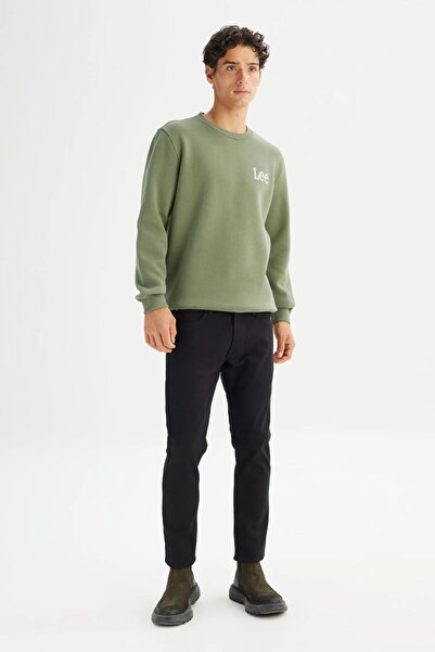 Lee Crew Neck Green Men's Sweatshirt L2520365904 Green Sweatshirt