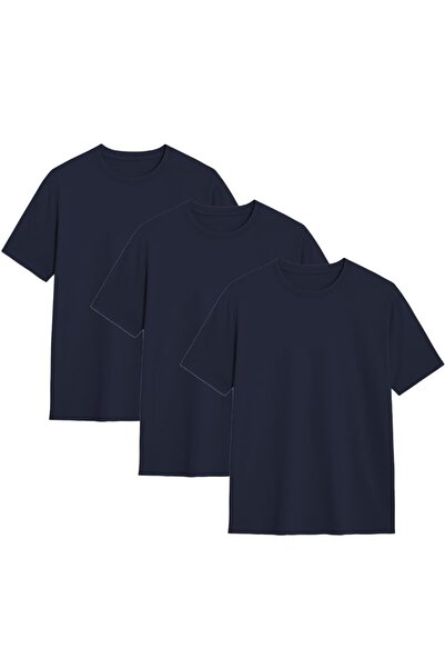 ENYT Men’s 3-Pack Cotton T-Shirt – Navy Blue | Durable, Stylish Everyday Wear