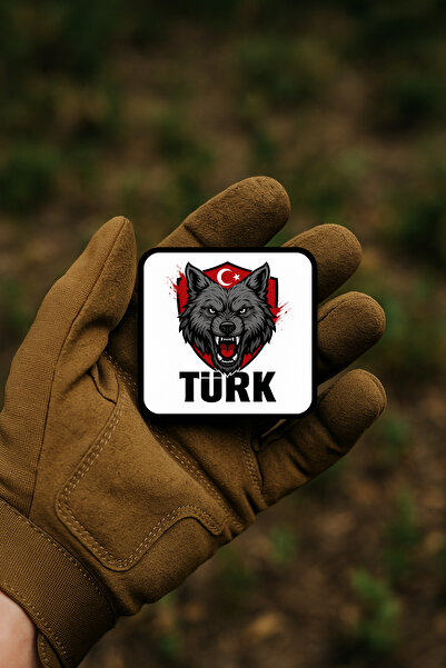 AHWALL Gray Wolf Turkish Written Patch / Badge / Coat of Arms