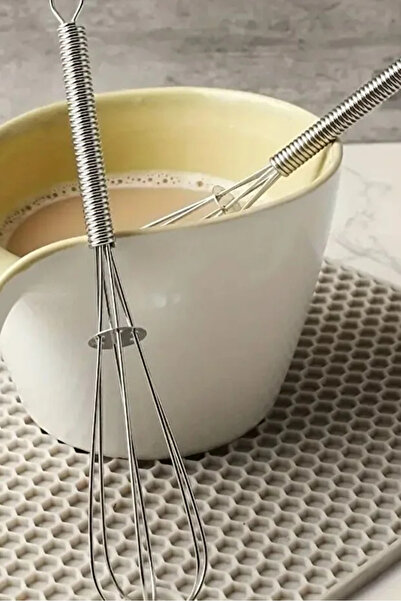 Gereklibunlar Mini Metal Cappuccino Çay Kahve Süt Yumurta Çırpma Teli 1 ADET