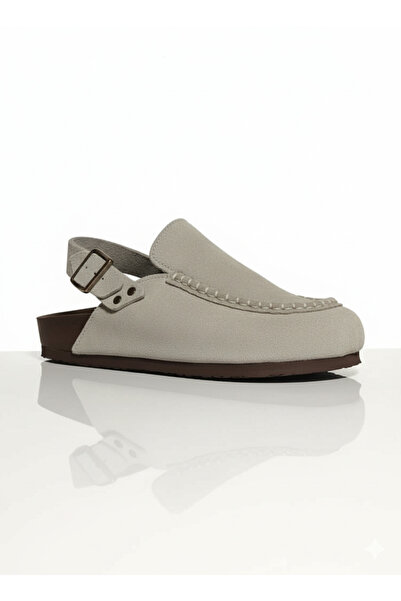 Manijero Premium Series Alba Beige Ecru Genuine Leather Soft Footbed Closed Front Sandals Slippers