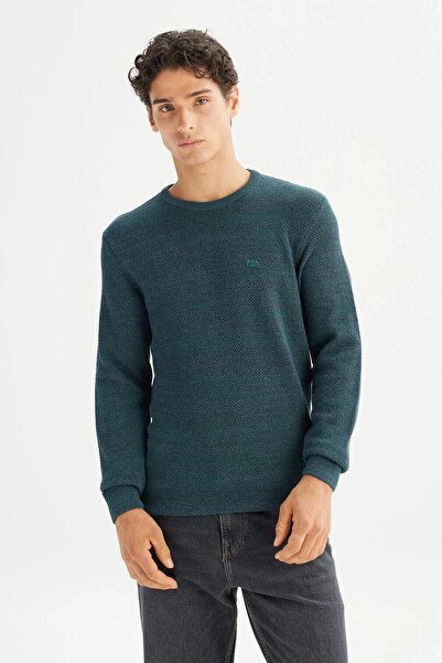 Lee Ανδρικό πουλόβερ με λογότυπο από βαμβακερό πουλόβερ με κανονική εφαρμογή L2520364 405