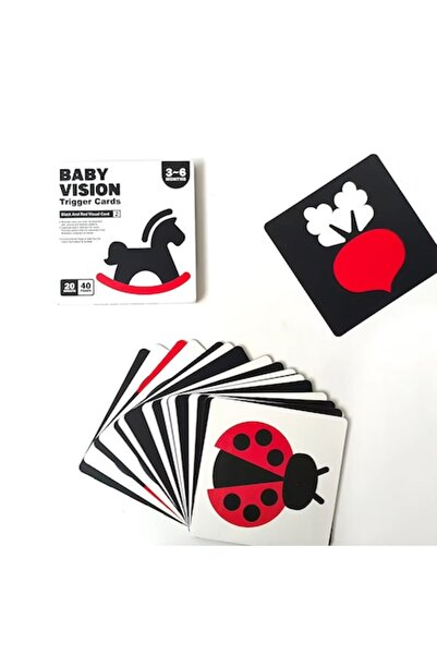 TEONA CONCEPT 20 interactive Montessori visual stimulation cards for babies (black, white, red) – Teona Concept,