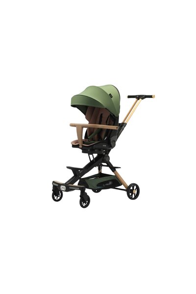 L-Sun Sport stroller C2 Deluxe Green Black, reversible, foldable, lights and music, 6-36 months