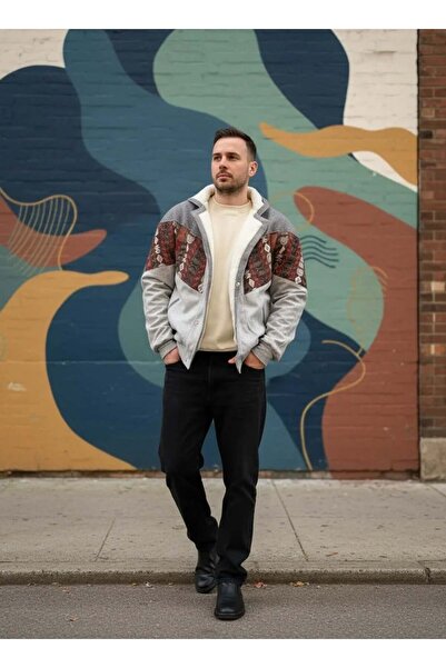 CANMODA (7622) Large / Xlarge Size Compatible Vintage Patterned Special Jacket