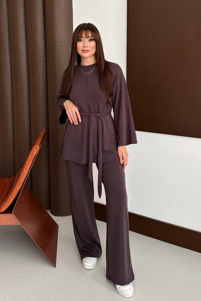 Mogi Butik Premium Women's Modal Fabric Belted Hijab Set 3126