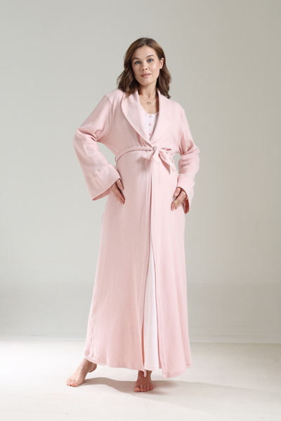 Lohussa طقم ملابس نوم نسائية شتوية بأكمام طويلة وياقة شال من قماش الجاكار، تصميم خاص للحوامل