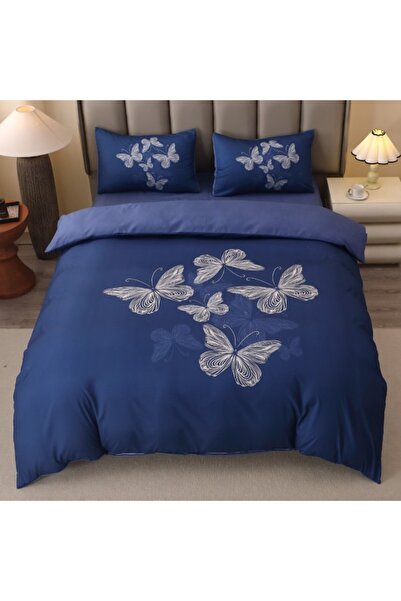 CumparaMisim Lenjerie pat dublu, FINET, Imprimeu Digital 5D cu Fluturi - Iden...