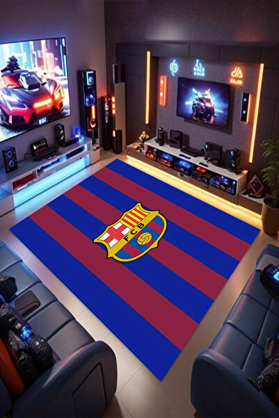 Reyhani Barselona Desenli Kaymaz Taban Makinede Yıkanabilir Gaming Oyuncu Gam...