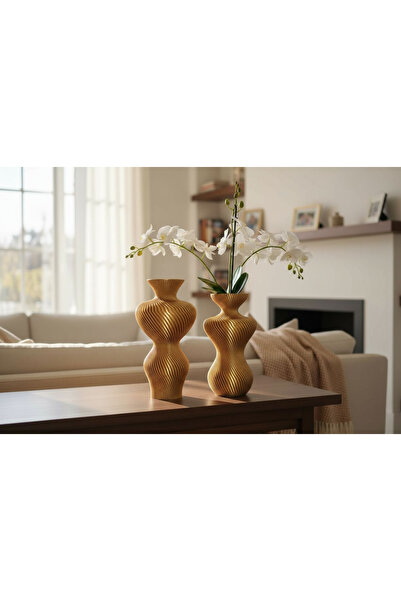 giyitec Modern Decorative Vase, Family Unity Decoration Gold-Copper