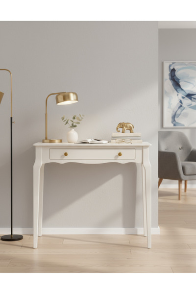 Wooding Mobilya 100 Cm Masif Konik Krem Dresuar