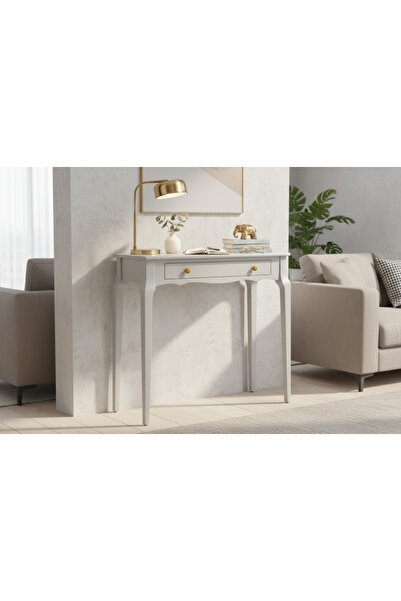 Wooding Mobilya 100 Cm Masif Konik Açık Gri Dresuar