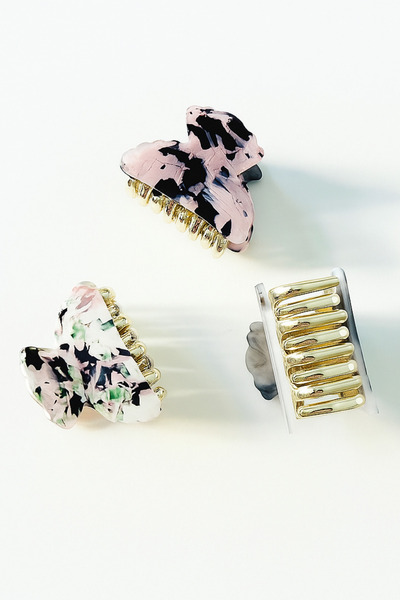 Tupek Store 3'lü Set Modern Kışkaçlı Mandal Toka