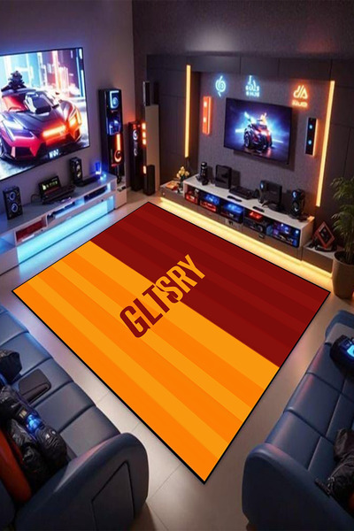 Reyhani Taraftar Desenli Kaymaz Taban Makinede Yıkanabilir Gaming Oyuncu Game...