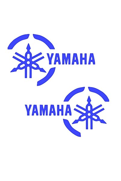 Oracal Set of 2 decorative stickers, for car, motorcycle, Yamaha, left and right, 15cm, blue